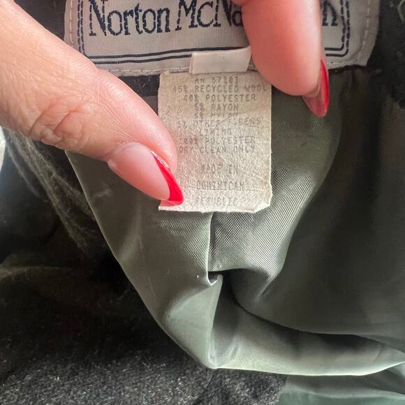 Norton McNaughton Women’s Vintage Wool Blend 2 Piece Set Olive Green Size 16 - Picture 8 of 14